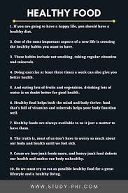 Like many topics in nutrition, there are so many conflicting reports about fat that many. About Healthy Food Essay 150 500 Words Study Phi