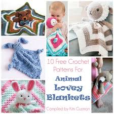 Over 200 free animal knitting patterns for you to make! 10 Free Crochet Patterns For Animal Lovey Blankets Crochetkim