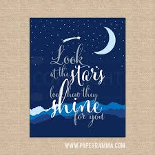 Star Nursery Art Look At The Stars Look How They By Paperramma Star Nursery Art Custom Nursery Art Baby Animal Nursery Art