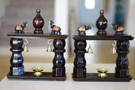 Pooja India Wall Hanging Home Decor Entry Way Traditional Wooden Lamp Idol Shelf Hindu Mandir Puja Traditiona Pooja Room Door Design Shelves Unique Home Decor