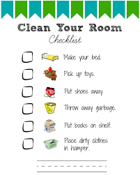 Room Cleaning Checklist For Kids Clean Room Checklist Cleaning Kids Room Chore Chart Kids