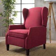 Wescott Wingback Fabric Recliner Club Chair By Christopher Knight Home Club Chairs Recliner Furniture