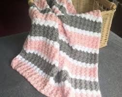 Black And White Striped Baby Blanket Ohio State Crochet Chevron Baby Blanket With Crocheted Block O Applique Osu Ripple Afghan Crochet Chevron Baby Blanket Crochet Baby Baby Girl Crochet Blanket