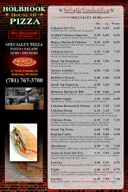 There aren't enough food, service, value or atmosphere ratings for supreme house of pizza & subs, massachusetts yet. Holbrook House Of Pizza Menu In Holbrook Massachusetts