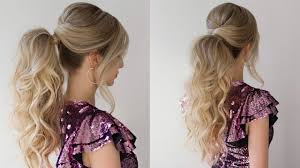 10 pretty easy prom hairstyles for long hair. How To Curly Ponytail New Years Eve Hairstyle Youtube