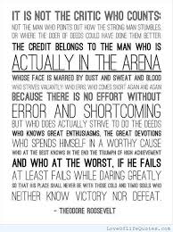 It Is Not The Critic Who Count Not The Man Who Points Out How The Strong Man Stumbles Or Where The Sor Roosevelt Quotes Daring Greatly Quote Brene Brown Quotes