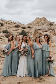 Ethereal Joshua Tree Wedding At Le Haut Desert Aerie Junebug Weddings In 2020 Western Wedding Dresses Beautiful Wedding Brides Bridesmaid