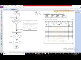 How To Fill In Trace Table To Dry Run Flowchart Youtube