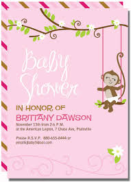 Printable Monkey Baby Shower Invitations Templates