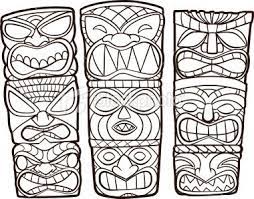 Check spelling or type a new query. Cartoon Tiki Totems Vector Illustration Each In A Separate Layer Tiki Totem Tiki Faces Totem Pole Drawing