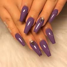 Yorkie dog nail art design tutorial glitter beads rhinestones & pearls. 50 Gorgeous Purple Nail Ideas And Designs To Inspire You In 2020