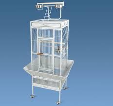 Bird Cage On Wheels For Sale Pawhut Play Top Large Bird Cage W Stand And Wheels White Vein By Pawhut Http Www Amazon Com Dp B007tv2bq Large Bird Cages Bird Cage Bird Feeders For Sale