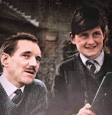 Vera and the film crew in the school yard