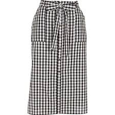 Black And White Gingham Midi Skirt River Island Black Gingham Button Through Midi Skirt 64 Liked On Polyvore Featuring Skirts Black Midi Skirts Midi Skirt Pattern Gingham Skirt Tall Skirt
