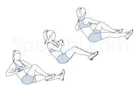 V Sit Bicycles Illustrated Exercise Guide