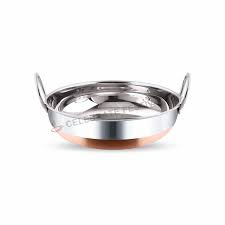 If you buy through links on this pag. Stainless Steel Copper Bottom Kadai Wok 18 G Heavy Duty 9 Dia 2 75 Tall By Celebrate Festival Inc