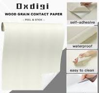 Oxdigi Cream White Wood Contact Paper - 23.6 x 196 Inches - Self-Adhesive,  Removable and Waterproof - Ideal Peel and Stick Wallpaper for Cabinet, ...