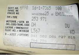 Vw Beetle Engine And Chassis Numbers