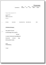 Neben dem öffentlich rechtlichen anspruch der agentur für arbeit auf ausstellung der arbeitsbescheinigung besteht als. Arbeitsbescheinigung Fur Einen Arbeitnehmer Ch Musterbrief Download