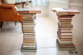 End Table Made From Books Diy End Tables End Tables Pink Home Decor