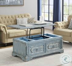 Aluminium silver coffee table, for home. Cabot Aged Blue And Cream 2 Drawer Lift Top Castered Cocktail Table From Coast To Coast Coleman Furniture