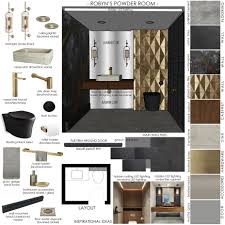 They're also the perfect spaces in designed by thread collective, this powder room makes a statement with patterned wallpaper, wood finishes and a grey countertop. Luxury Grey Wallpaper Room Interior Design Tile Floor Furniture Material Property Bathroom Flooring Door House 1717686 Wallpaperkiss