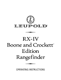 Boone And Crockett Edition Rangefinder Manualzz Com