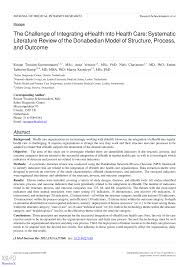 Lifetime health medical centre are your local doctors clinic in birtinya, just a short drive away from . Pdf The Challenge Of Integrating Ehealth Into Healthcare A Systematic Literature Review On Structure Process And Outcomes Donabedian Model Preprint
