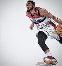 John Wall Quick Fast Illustration Hooped Up John Wall Nba Pictures Nba Basketball Art