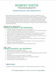 Financial management and advanced mathematical expertise. Financial Counselor Resume Samples Qwikresume