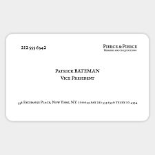 If patrick bateman bragged about his pet instead of his business card, 'american psycho' would've been a great cat movie. American Psycho Patrick Bateman S Business Card American Psycho Sticker Teepublic