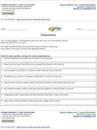 Conjunctions Practice These With The Help Of Worksheets From Edhelper Com Science Worksheets Practices Worksheets Worksheets