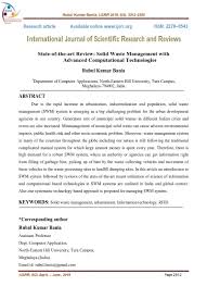 Industrial, commercial, household and any such waste. Top Pdf State Of The Art Review Solid Waste Management With Advanced Computational Technologies 1library
