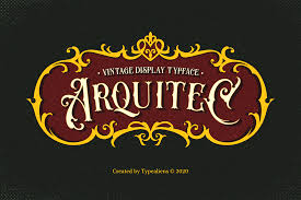 From being used in typewriters, vintage fonts have beautifully transformed to digital. Arquitec Font By Typealiens Creative Fabrica In 2020 Vintage Fonts New Fonts Badge Design