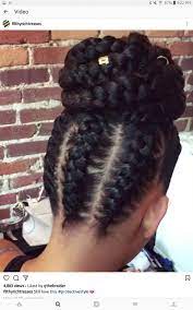 Braided Updo Braided Hairdo Natural Hair Styles African Braids Hairstyles