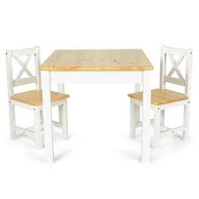 Leomark fa gyerek Asztal + 2db szék - fehér-barna - eMAG.hu