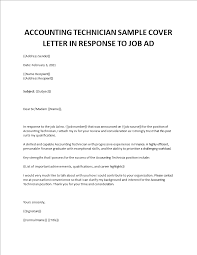 No matter what stage you are at in your career, a cover letter is an important document to demonstrate your experience and fit for the position you. Accounting Technician Cover Letter