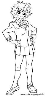 Get to know your favorite character and his friends better with our coloring pages. My Hero Academia Mha Mina Ashido Coloring Pages Printable