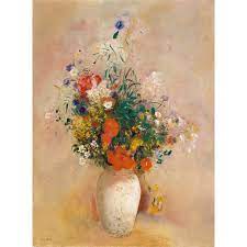Van gogh had been studying the still life paintings made famous by master flemish painters. Vase Of Flowers Pink Background Redon Western Painting Famous Paintings Canon Creative Park