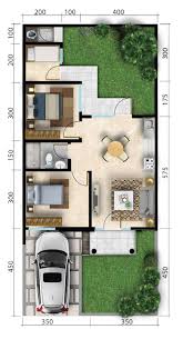 Lingkar Warna 2 Denah Rumah Minimalis Ukuran 7x15 Meter 3 Kamar Tidur 1 Lantai Tampak Depan