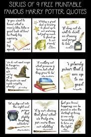 Here's a printable bundle pack of 8 printable gold quotes! Free Printable Famous Harry Potter Quote Series The Happy Housie