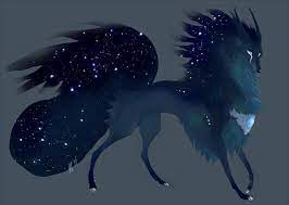 Galaxy Wolf Cute Fantasy Creatures Beautiful Wolves Mythical Animal