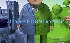 In the country, you can have as many pets as you want, and you can play your music as loud as you want without the neighbors complaining. City Vs Countryside By Norma B