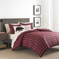 It is cheaper to wash your down comforter in cold water. Amazon Com Eddie Bauer Home Mountain Collection 100 Cotton Soft Cozy Premium Quality Plaid Comforter With Matching Shams 3 Piece Bedding Set Queen Scarlet Red Home Kitchen