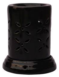Bulk Wholesale Electric Ceramic Oil Diffuser Black Aromatherapy Oil Warmer Essential Frag Ceramic Oil Diffuser Fragrance Oil Burner Electric Oil Diffuser