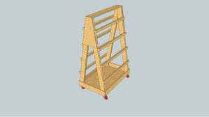 The parallel clamp rack is made from a 48″x48″ piece of 3/4″ plywood. Rolling Clamp Cart Free Woodworking Plan Com