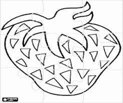 Ausmalbilder Puzzle Einer Erdbeere Zum Ausdrucken
