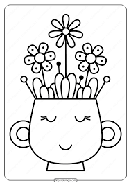 This paper is thicker and won't go through all laser printers without jamming. Printable Vase With Spring Flowers Coloring Page