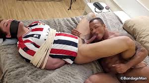 Two muscular football players decide to try bondage for the first time |  Gil Holiver tied up and gagged fucked by and Jerri Gomes | PREVIEW -  PORNORAMA.COM