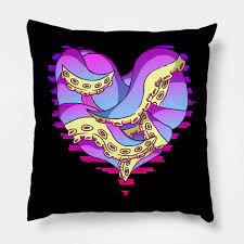 Aesthetic Tentacle Heart Aesthetic Pillow Tentacle Of Colorful Pastel An Otherworldly Tentacle From The Outer Dimension Tentacle Heart Shapes Synthwave